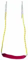 Качели Playgarden мягкие резино-пластиковые (PVC) на цепях облитых пластиком. Сиденье 66х14х0.7см. Длина цепи 168см, пластик 107см. Красные