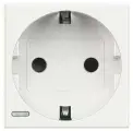Розетка с/з с защитными шторками, белая, безвинт зажим, возможность индикации 2 мод BT Axolute