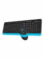 Комплект клавиатура+мышь беспроводной A4TECH Fstyler FG1010 black/blue (USB, 1200dpi) (FG1010 BLUE)