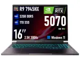 Игровой ноутбук Machenike Light 16S, Ryzen 9 7945HX, RTX 5070, 32ГБ/1ТБ, 16 2.5K IPS 300Hz, Windows 11, RU клавиатура