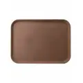 Поднос Prohotel прорезиненный прямоугольный 410х305х20мм, стеклопластик, коричневый