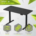 Игровой компьютерный стол ZONE 51 e-Platform 120, Black, черный