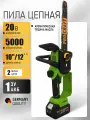 Пила аккумуляторная цепная PKA34 PROCRAFT 20В 10'/12' (2 Шины+ 2 Цепи)(АКБ 3Ач+ЗУ)