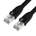 Интернет-кабель GCR PROF LSZH S/FTP cat.8 40 Гбит/с RJ45 LAN контакты 24K GOLD (GCR-LNC800) черный 3.0м