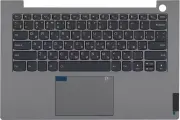 Клавиатура (топ-панель) для ноутбука Lenovo ThinkBook 14 G2 ARE ITL черная с серебристым топкейсом, с подсветкой