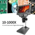 5.5 - дюймовый телефон HD 1080P Электронный цифровой микроскоп PCB 10 - 10000X