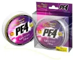 Плетеный шнур для рыбалки Power Phantom PE4 135м флуоресцентный желтый #1.2, 0.18мм, 8.6кг, 4-х жильная плетенка