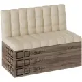 Диван Денвер PRIME (с местом для хранения) L=102 см дуб сонома трюфель / экокожа бежевая