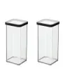 Контейнер для продуктов 1,5л LOFT ROTHO квадрат черный/прозр