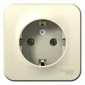 Systeme Electric Blanca наруж Молочная Розетка с заземлением без шторок 16А, 250В, изолир. пластина BLNRA010112