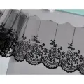 Кружево на сетке, цвет: 05 черный, 100 мм x 9 м, арт. TR.3657