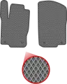 Передние коврики EVA для Mercedes-Benz GLE-klasse I W166 (2015-2018), серые с серым кантом, ячейка - ромб