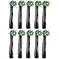 Насадка для зубной щетки Oral-B CrossAction Black Edition с щетинками Cleanmaximiser, упаковка из 10 штук.
