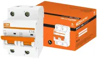 Авт. выкл. ВА47-100 2Р 16А 10кА х-ка С, TDM SQ0207-0057 (1 шт.)