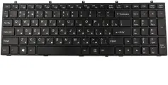 Клавиатура для ноутбука DNS Clevo W350 W370 с рамкой горизонтальный Enter p/n: MP-12A36SU-430