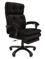 Компьютерное кресло с подставкой для ног CHAIRMAN HOME 442 ткань велюр, черныйс отклонением сидения и спинки 1:3