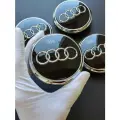 Колпачки на литые диски Ауди 77мм черный. Заглушки на оригинальные диски Audi Q7 4шт