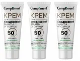 Крем для ежедневной защиты от солнца Compliment, матирующий, 50 мл, 3 шт