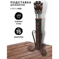 Подставка для шампуров кованая Пикник Кавказ цвет медь каминная подставка