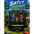 Батут каркасный с сеткой Jump Power 16ft 487см Зеленый с баскетбольным кольцом