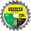 Диск пильный STAYER Fast, 230x32/30 мм, 24Т, быстрый рез, по дереву