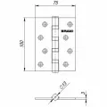 Петля универсальная Fuaro 4BB/E 150x95x3 PB (латунь) (2шт/упак)