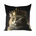 Подушка декоративная Коты-Короли Карл 40х40 велюр