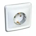 6 шт. Systeme Electric Этюд Белая Розетка 1-ая с заземлением PC16-003B