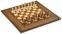 Шахматы + нарды резные Гамбит 1 50, Simonyan подарочные средние деревянные из бука резаные 50х50 армянские 3 в 1