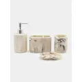 Набор для ванной «Мгновение», 4 предмета, дозатор, 2 стакана, мыльница