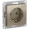 Schneider Electric AtlasDesign Розетка с заземлением, 16А, механизм розетки, цвет Шампань ATN000543 5шт