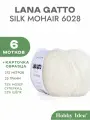 Пряжа Lana Gatto Silk Mohair 06028 Молочный 6 мотков (Итальянский мохер на шелке Лана Гатто Силк Мохер)