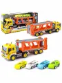 Набор машинок Автовоз + 4 машинки свет и звук 1:16