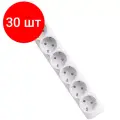 Комплект 30 штук, Сетевой фильтр Defender DFS 151 1.8 м, белый, 6 розеток(99489)