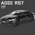 1:24 Audi RS7 Coupe, модель автомобиля из сплава, литая под давлением, металлическая игрушка, модель спортивного автомобиля, имитация звука, свет, коллекция, детская игрушка в подарок, Черный