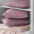 Togas Подушка декоративная Нотарио с бархатными косами, 45х45, сиреневая