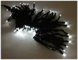 Уличная гирлянда 75 белых LED ламп 10 м, черный каучук, соединяемая, IP44, Laitcom