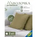 Наволочка декоративная 50x50 см 2 шт светлый серо-зеленый IKEA PRAKTSALVIA практсальвиа