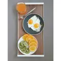 Поднос Molinardi Creativo с ручками металлический с деревянной вставкой, Дуб белый