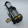 Лебедка электрическая с кевларовым тросом Electric Winch 12V 4500LBS / Лебедка с электроприводом для внедорожников и квадроциклов / Подъёмник с грузоподъемностью 2200 кг