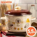 Кастрюля эмалированная с крышкой Подворье 5,5л ТМ Appetite