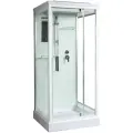 Душевая кабина с крышей RIVER TANA 80, (80х80х217см), распашная дверь, низкий поддон