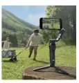 Электрический стабилизатор DJI Osmo Mobile 6, темно-серый, для смартфонов, компактный, с улучшенной стабилизацией.
