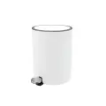 Урна для мусора Primanova Lenox с крышкой и педалью, 5 литров, цвет белый