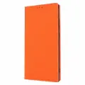 Чехол для Samsung S24 Ultra кожаная книжка оранжевый