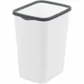 Ведро для мусора с фиксатором 33 л El Casa Тандем, 36х28х45,5 см, белый/серый