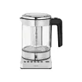 Электрический стеклянный чайник WMF Kitchenminis Vario 1 л, c 5 температурными режимами, съемным ситом для чая, Led подсветкой, из нержавеющей стали Cromargan и термостойкого стекла, 1900 Вт