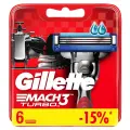 GILLETTE Mach3 Turbo кассеты для станка, набор 4 шт, совместимые лезвия для бритья
