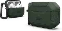 Противоудаоный чехол с карабином для Airpods Pro/Pro 2 UAG Scout Оливковый