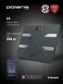 Умные напольные весы Polaris PWS 1898 IQ Home измеряют 14 различных параметров массы тела, графитовый